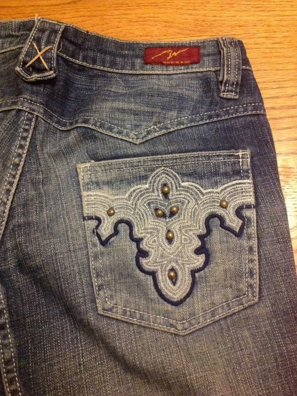 Machine  nouvelle women s denim blue jeans size 30x34 #6